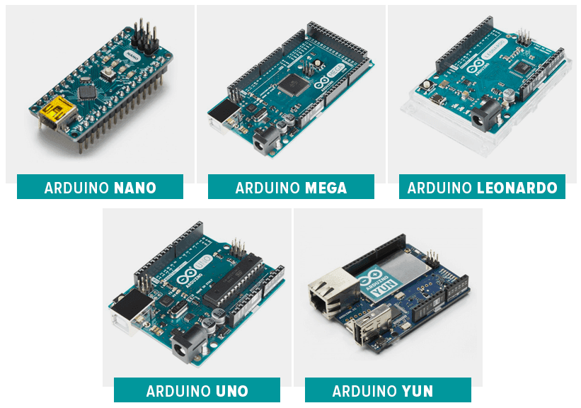 Distintos tipos de Tarjetas Arduino